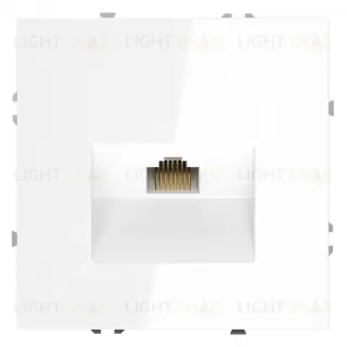 Розетка компьютерная одинарная Voltum S70 RJ45 6Е кат., белый глянцевый VLS060101 VLS060101