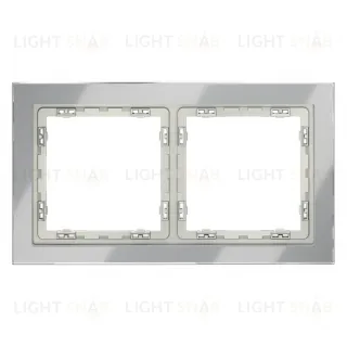 Рамка двойная Voltum S70, сталь стекло VLS110205 VLS110205