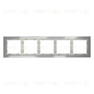 Рамка пятерная Voltum S70, сталь стекло VLS110505 VLS110505