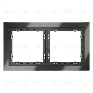 Рамка двойная Voltum S70, титан стекло VLS110206 VLS110206