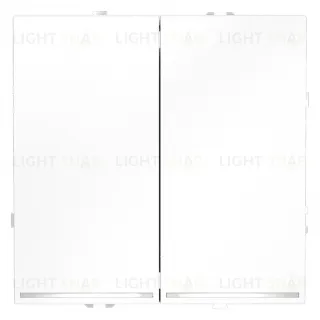 Выключатель двухклавишный проходной с подсветкой Voltum S70 10А, белый матовый VLS020402 VLS020402