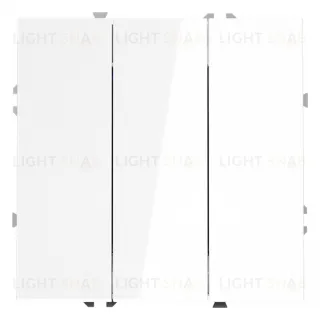 Выключатель трехклавишный Voltum S70 10А, белый глянцевый VLS030101 VLS030101