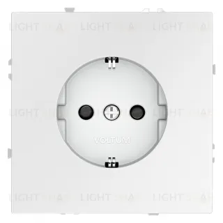 Розетка с заземлением со шторками Voltum S70 16А, безвинтовой зажим, белый матовый VLS040202 VLS040202