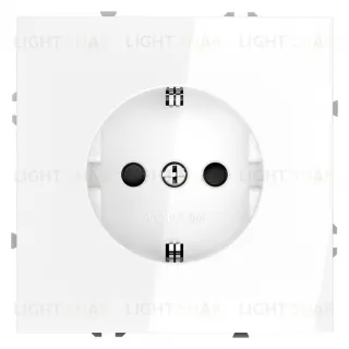 Розетка с заземлением со шторками Voltum S70 16А, безвинтовой зажим, белый глянцевый VLS040201 VLS040201