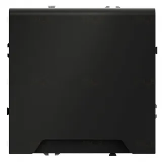 Розетка с заземлением со шторками и крышкой Voltum S70 16А, безвинтовой зажим, черный матовый VLS040308 VLS040308