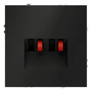 Розетка акустическая двойная Voltum S70, черный матовый VLS060308 VLS060308