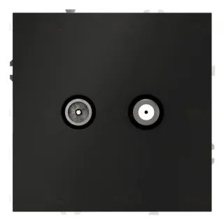 Розетка TV+SAT Voltum S70, черный матовый VLS060408 VLS060408