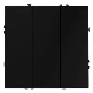 Выключатель трехклавишный Voltum S70 10А, черный матовый VLS030108 VLS030108