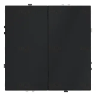 Выключатель двухклавишный кнопочный Voltum S70 10А, графит VLS020607 VLS020607