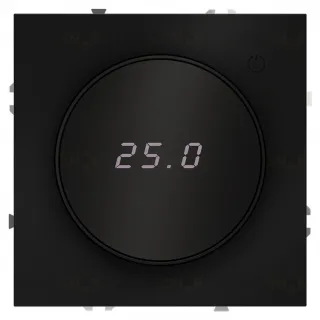 Регулятор теплого пола с датчиком пола Voltum S70 16А, черный матовый VLS070108 VLS070108