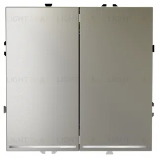 Выключатель двухклавишный с подсветкой Voltum S70 10А, шелк VLS020204 VLS020204