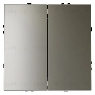 Выключатель двухклавишный проходной Voltum S70 10А, шелк VLS020304 VLS020304