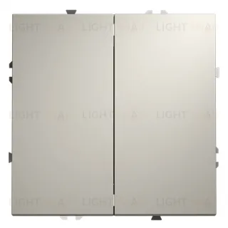 Выключатель двухклавишный Voltum S70 10А, кашемир VLS020103 VLS020103