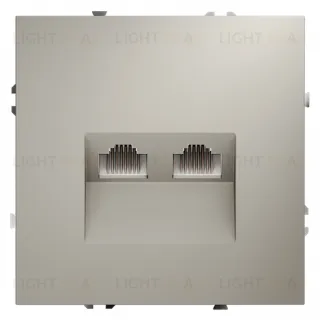 Розетка компьютерная двойная Voltum S70 RJ45 6Е кат., кашемир VLS060203 VLS060203