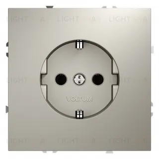 Розетка с заземлением Voltum S70 16А, безвинтовой зажим, кашемир VLS040103 VLS040103
