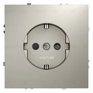 Розетка с заземлением со шторками Voltum S70 16А, безвинтовой зажим, кашемир VLS040203 VLS040203