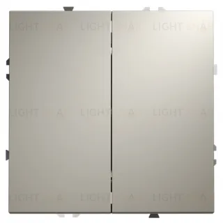 Выключатель двухклавишный кнопочный Voltum S70 10А, кашемир VLS020603 VLS020603