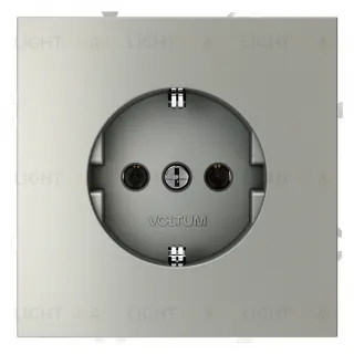 Розетка с заземлением Voltum S70 16А, безвинтовой зажим, сталь VLS040105 VLS040105