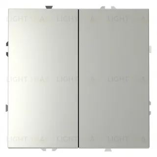 Выключатель двухклавишный проходной Voltum S70 10А, сталь VLS020305 VLS020305