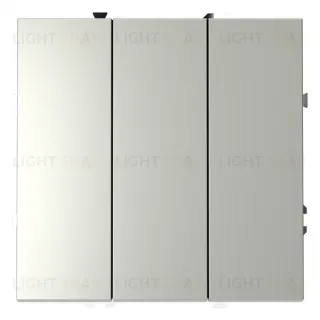 Выключатель трехклавишный Voltum S70 10А, сталь VLS030105 VLS030105