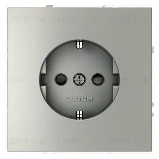 Розетка с заземлением со шторками Voltum S70 16А, безвинтовой зажим, сталь VLS040205 VLS040205