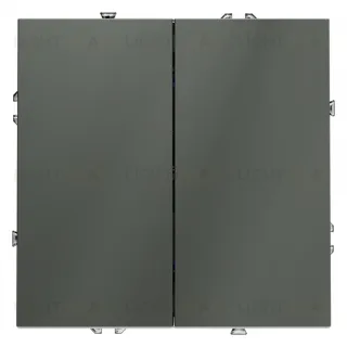 Выключатель двухклавишный Voltum S70 10А, титан VLS020106 VLS020106