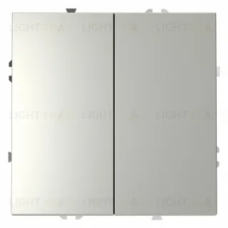 Выключатель двухклавишный Voltum S70 10А, сталь VLS020105 VLS020105