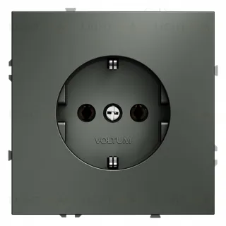 Розетка с заземлением Voltum S70 16А, безвинтовой зажим, титан VLS040106 VLS040106
