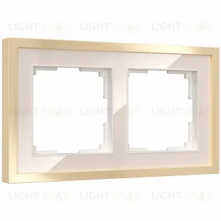 Рамка двойная Werkel Baguette айвори-латунь a060235 a060235