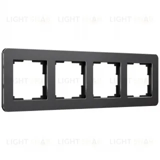 Рамка четверная Werkel Platinum черный алюминий a059219 a059219