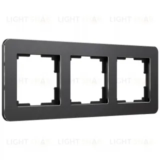 Рамка тройная Werkel Platinum черный алюминий a059216 a059216