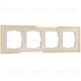 Рамка четверная Werkel Baguette айвори-латунь a062783 a062783