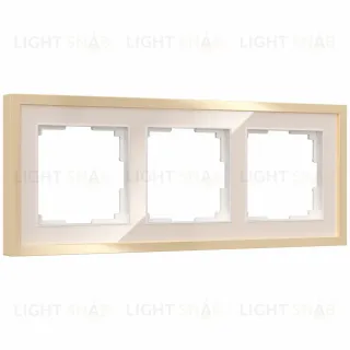 Рамка тройная Werkel Baguette айвори-латунь a060236 a060236