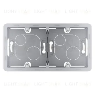 Двухместная коробка для накладного монтажа Daccord (Legrand) INSPIRIA, алюминий 673992 673992