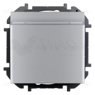 Выключатель для гостиничных номеров с подсветкой 6А/250В Daccord (Legrand) INSPIRIA алюминий 673802 673802