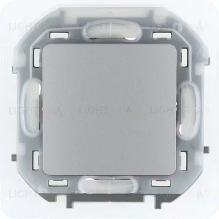 Выключатель одноклавишный проходной (из 2-х мест) IP44 Daccord (Legrand) INSPIRIA 10A/250В, алюминий 673672 673672