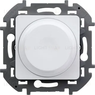 Светорегулятор с поворотной ручкой, без нейтрали LED 5-75Вт, 5-300 Вт для ламп накал. Legrand Valena Life, белый 673790 673790