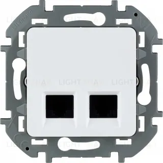 Розетка компьютерная двойная 6 кат, RJ 45, UTP Daccord (Legrand) INSPIRIA, белый 673840 673840