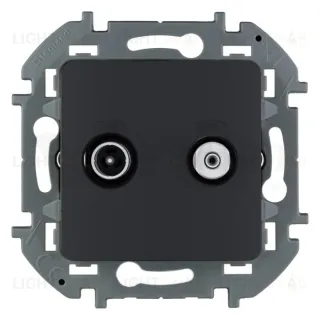 Розетка TV-SAT единственная (звезда), Daccord (Legrand) INSPIRIA антрацит 673883 673883