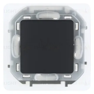 Выключатель одноклавишный проходной (из 2-х мест) IP44 Daccord (Legrand) INSPIRIA 10A/250В, антрацит 673673 673673