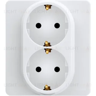 Розетка двойная с заземлением 16A/250В, винтовые зажимы Daccord (Legrand) INSPIRIA, белый 673750 673750