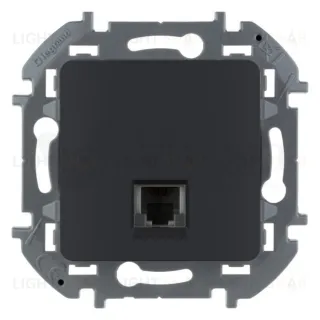 Розетка телефонная одинарная RJ 11 Daccord (Legrand) INSPIRIA, антрацит 673823 673823