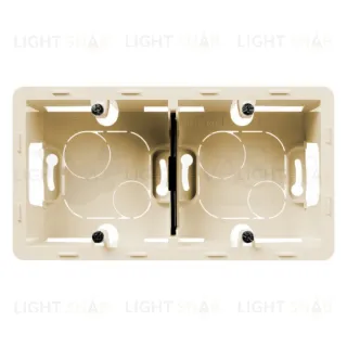 Двухместная коробка для накладного монтажа Daccord (Legrand) INSPIRIA, слоновая кость 673991 673991