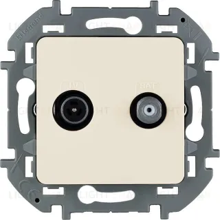 Розетка TV-SAT единственная (звезда), Daccord (Legrand) INSPIRIA слоновая кость 673881 673881