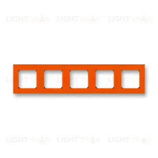 Рамка пятерная ABB Levit оранжевый-дымчатый чёрный 2CHH015050A6066 2CHH015050A6066