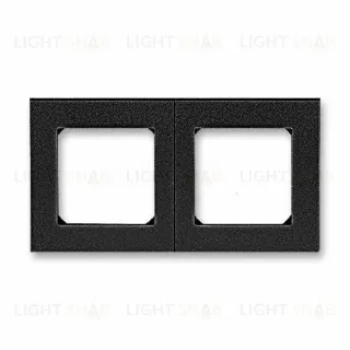 Рамка двойная ABB Levit антрацит-дымчатый чёрный 2CHH015020A6063 2CHH015020A6063