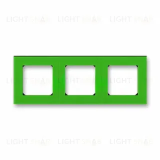 Рамка тройная ABB Levit зеленый-дымчатый чёрный 2CHH015030A6067 2CHH015030A6067