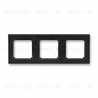 Рамка тройная ABB Levit антрацит-дымчатый чёрный 2CHH015030A6063 2CHH015030A6063
