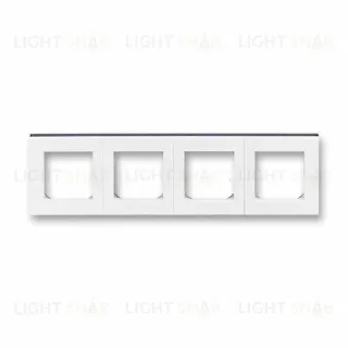 Рамка четверная ABB Levit белый-дымчатый чёрный 2CHH015040A6062 2CHH015040A6062