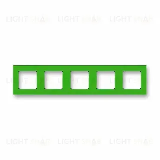 Рамка пятерная ABB Levit зеленый-дымчатый чёрный 2CHH015050A6067 2CHH015050A6067